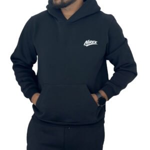 Black Cotton Hoodie