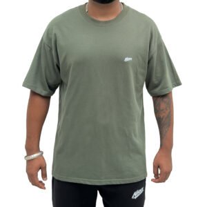 Nirex Down Shoulder Olive Green T-Shirt